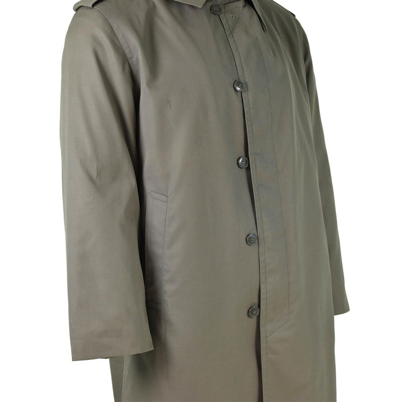 olive military surplus rain coat