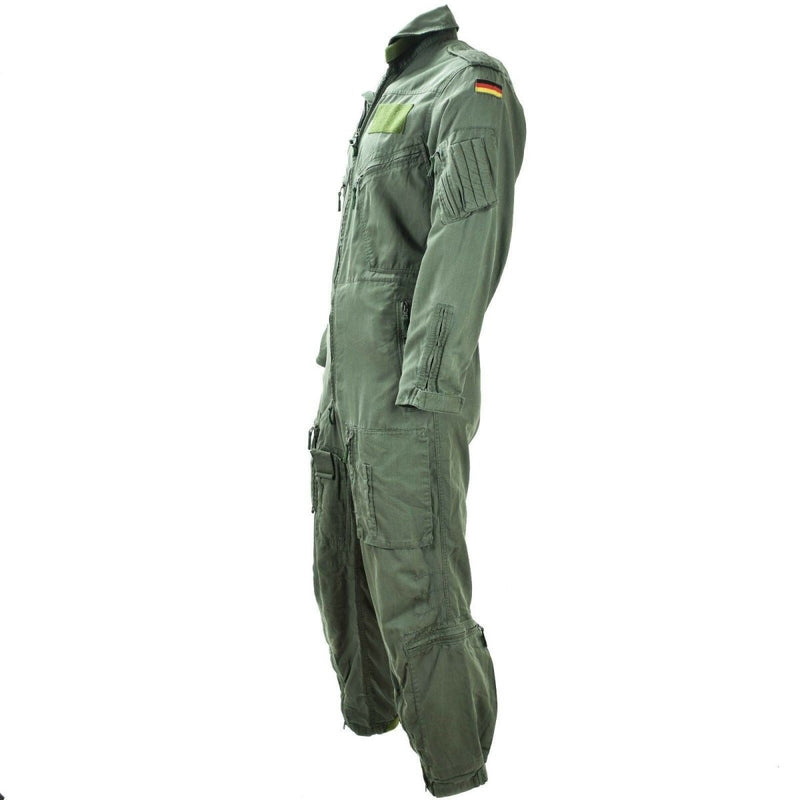 Coverall original German army aramid fiber flame resistant zipped pockets pilot flight suit green