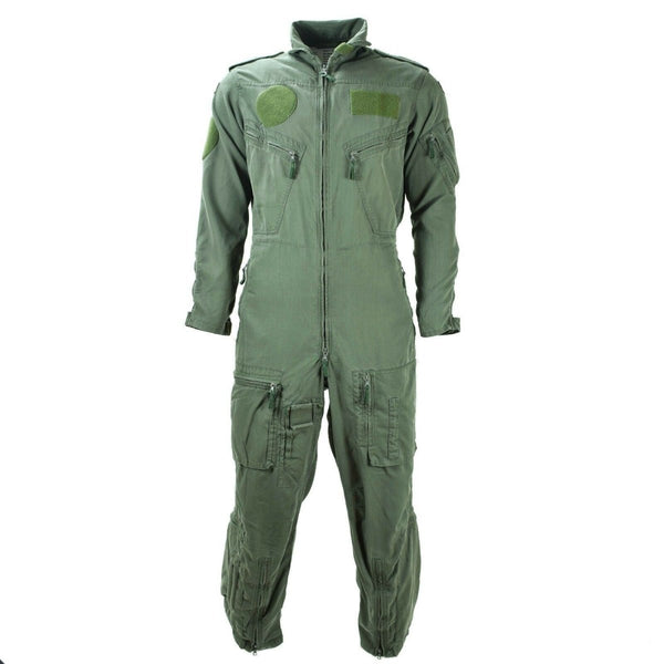 Coverall original German army aramid fiber flame resistant zipped pockets pilot coverall green