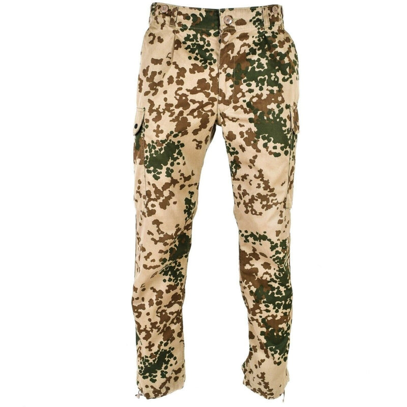 Army German original pants desert tropical camouflage cargo pockets lightweight durable tactical combat field trousers