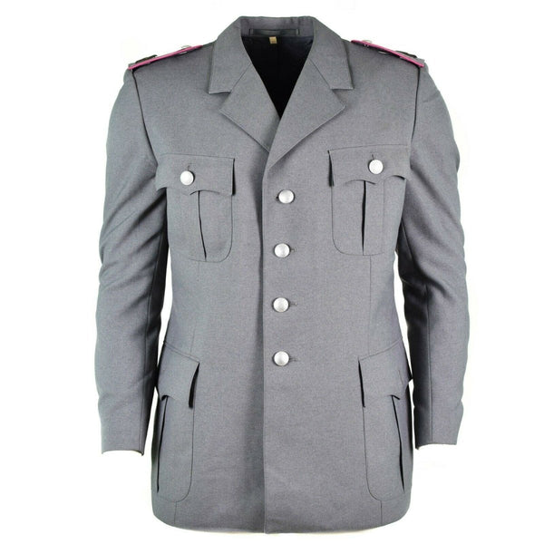 Dress jacket original German army gray formal uniform chest and side pockets epaulets