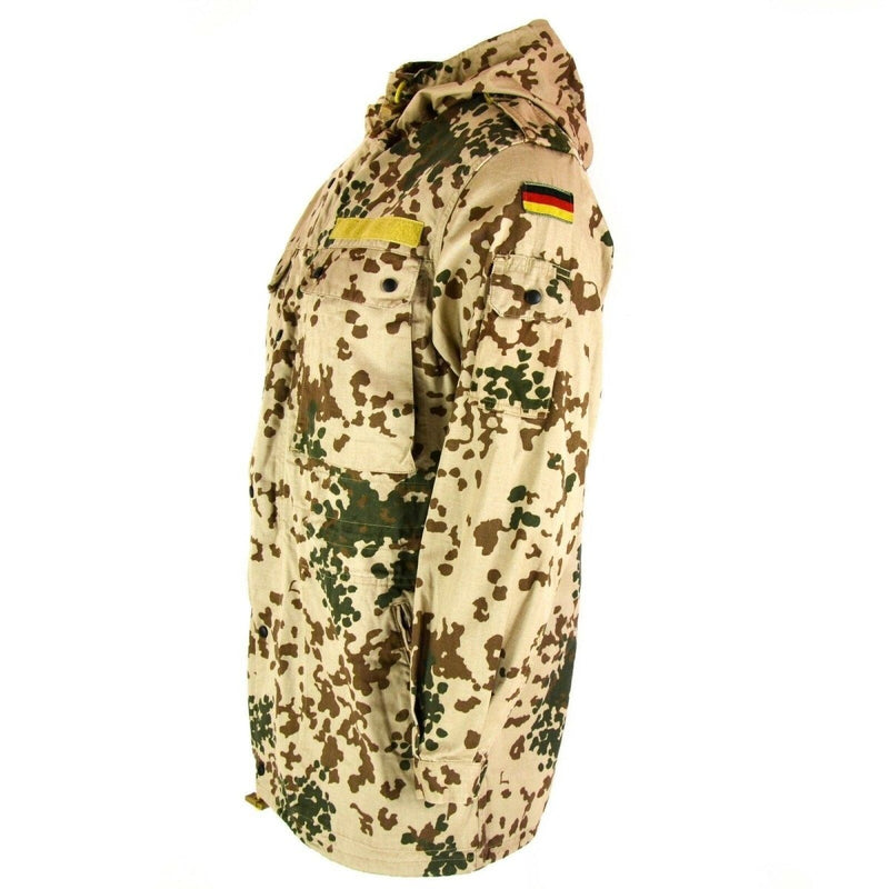 Army field jacket desert camouflage hooded combat tropic military German flag parka storm flap