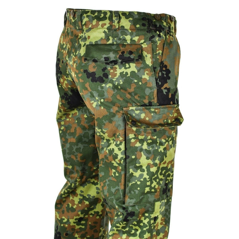 Field pants original German army issue flecktarn BW camouflage field combat cargo slash pocket closures