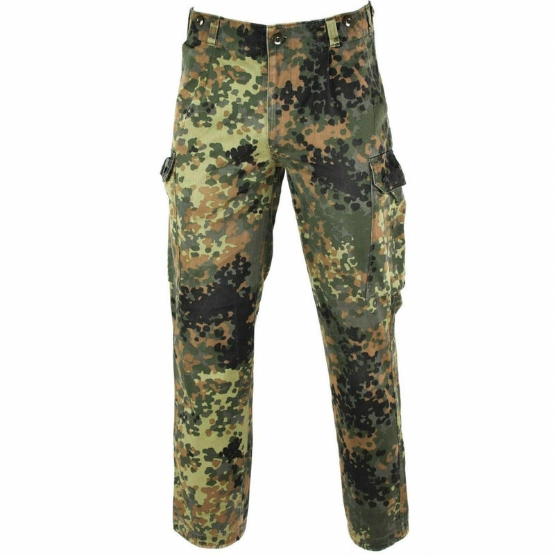 German military pants field combat flecktarn camo trousers lightweight pocket closures