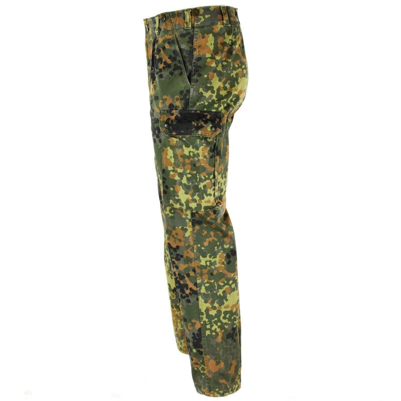 Women's original German military pants flecktarn camouflage lady's field combat trousers pocket closure
