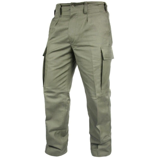 Moleskin olive original German army pants field BW lightweight wide belt loops work casual wear trousers