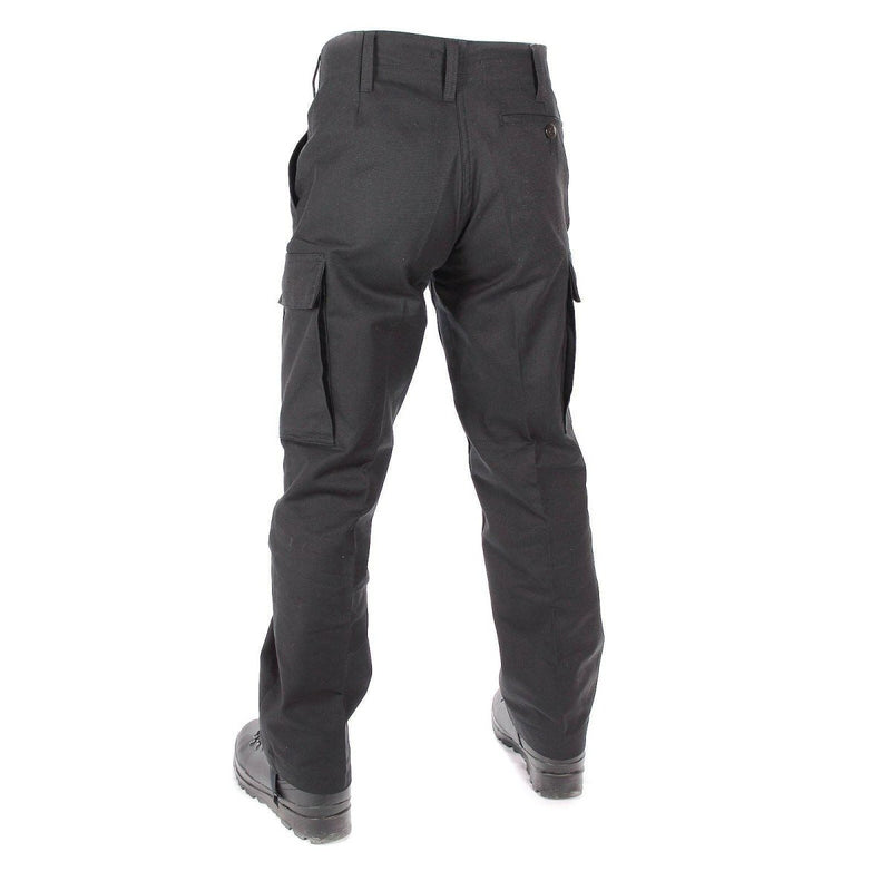 GERMAN army issue moleskin pants tactical field combat BW Black trousers