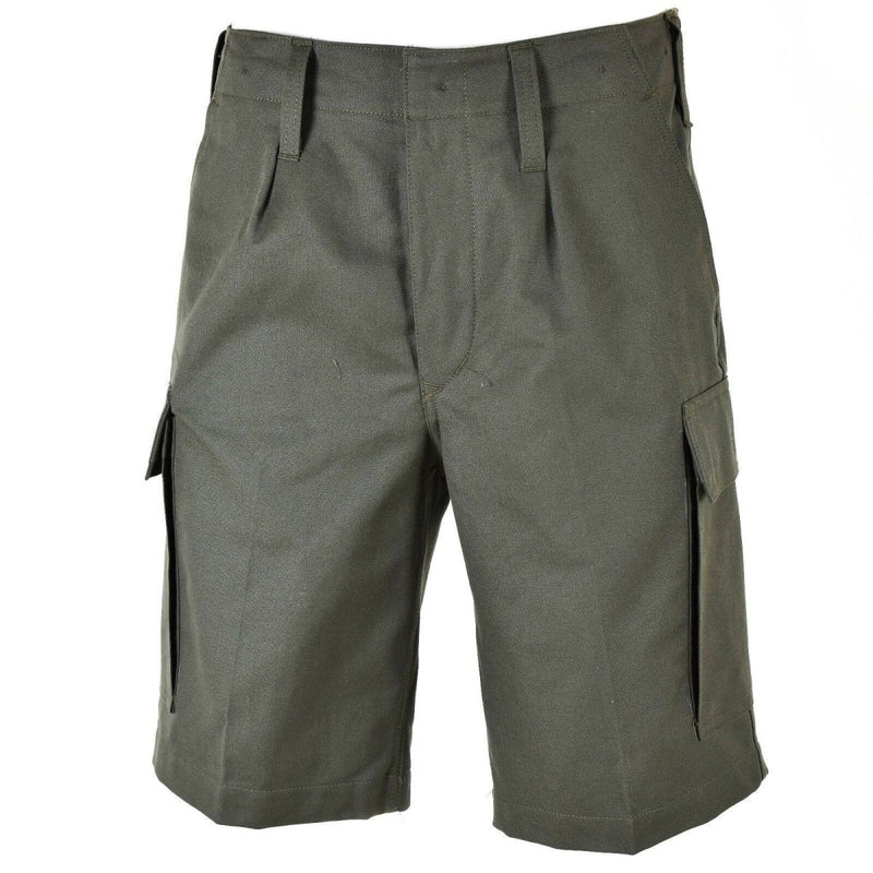 German army issue moleskin fabric olive shorts lightweight durable cargo summer cargo slash pockets regular size type shorts