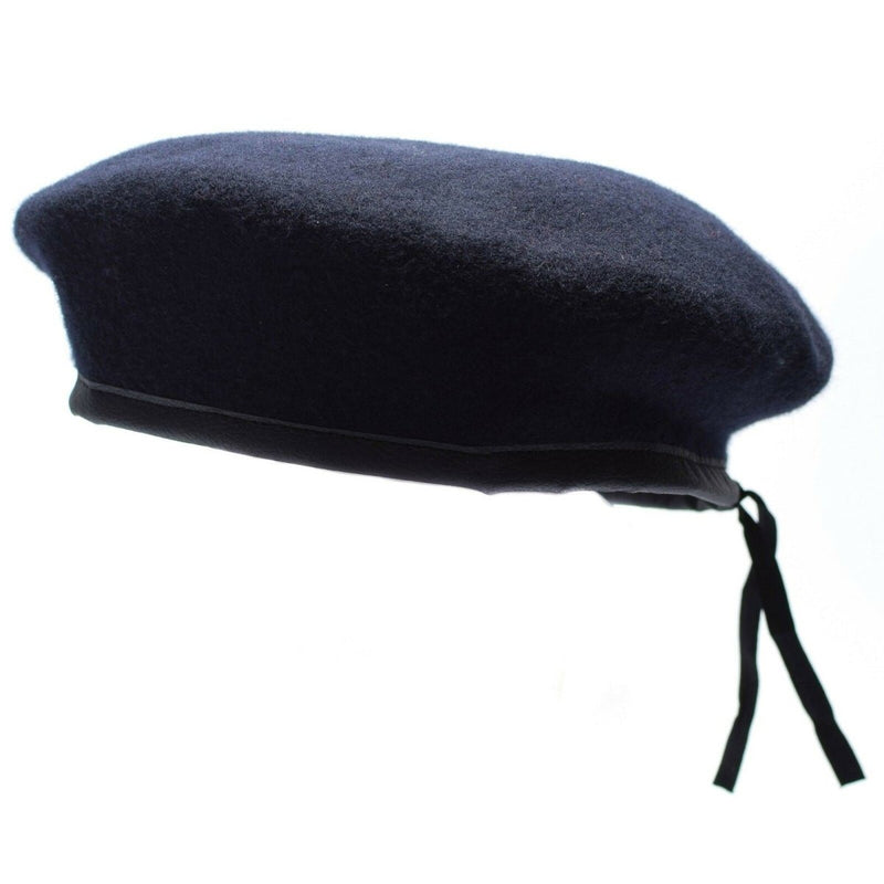Genuine German army Marines dark blue beret hat Military command navy cap wool new surplus all seasons