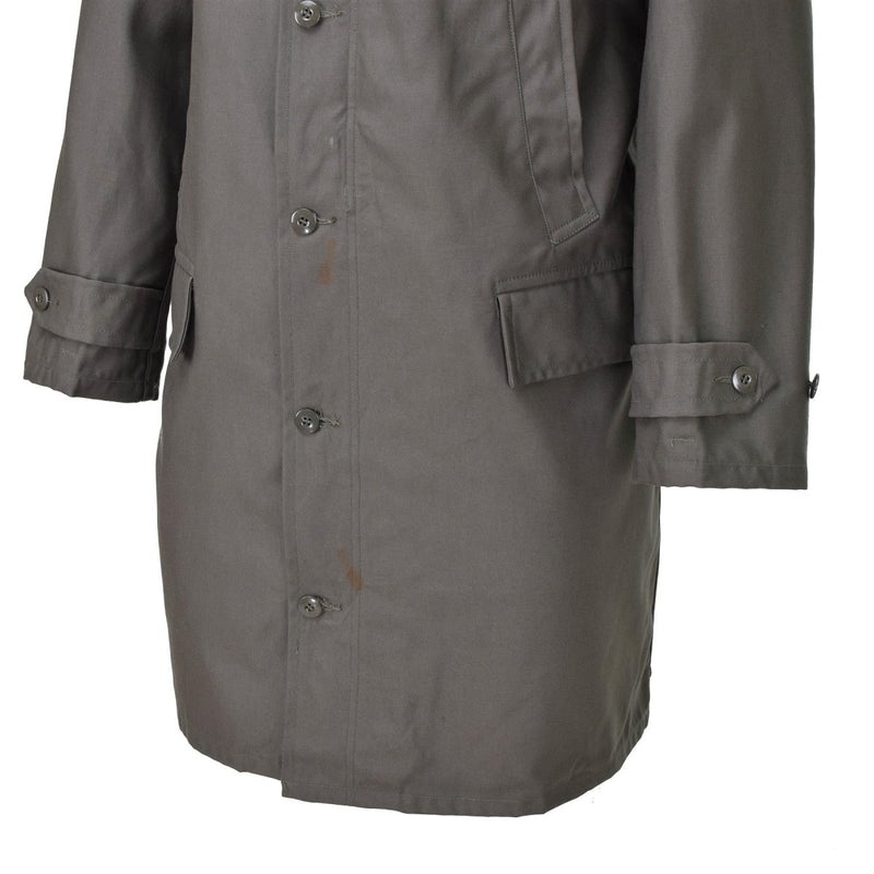 Genuine German army parka olive military surplus jacket long coat OD vintage adjustable cuffs and bottom
