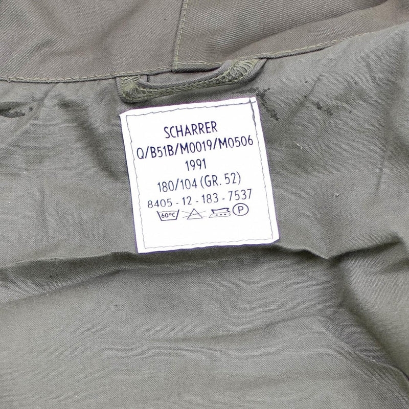 German army parka olive military surplus jacket long coat OD vintage