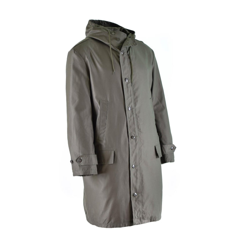 Long coat original German army parka olive military jacket hooded vintage all seasons coat
