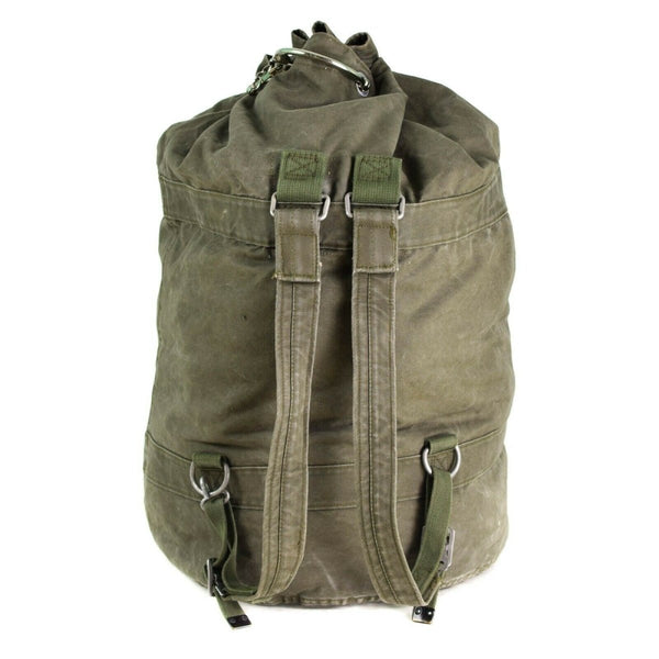 Duffel bag original German army sea sack w shoulder straps large lock backpack hook and loop closure travel camping backpack