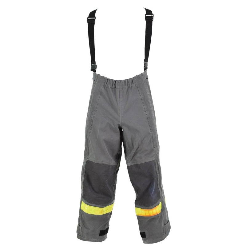 Work pants original German army gray protection pants heat resistant aramid bib braces trousers reflective bands padded knees