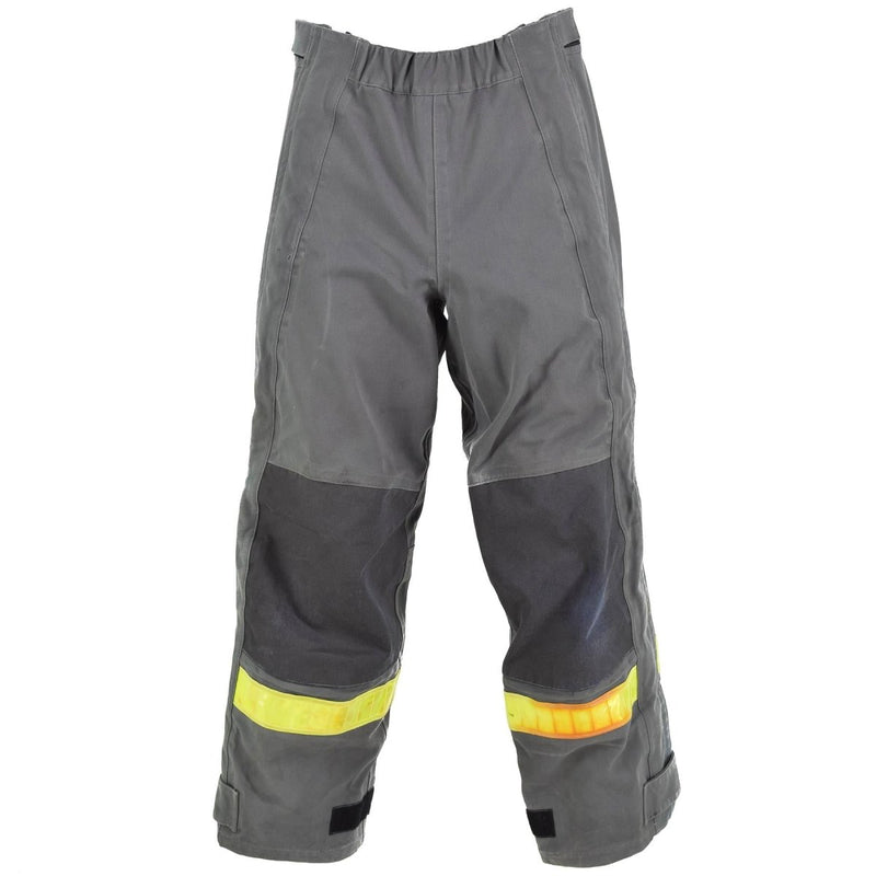 Work pants original German army gray protection pants heat resistant aramid bib and braces reflective bands padded knees