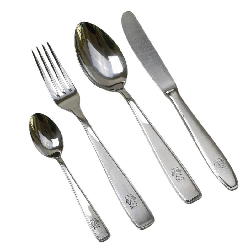 Full eating utensil set original German military cutlery set knife fork spoon stainless steel