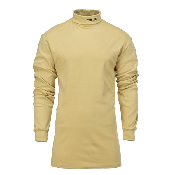 Police undershirt original German military yellow breathable lightweight long sleeved shirt high quality tactical shirt