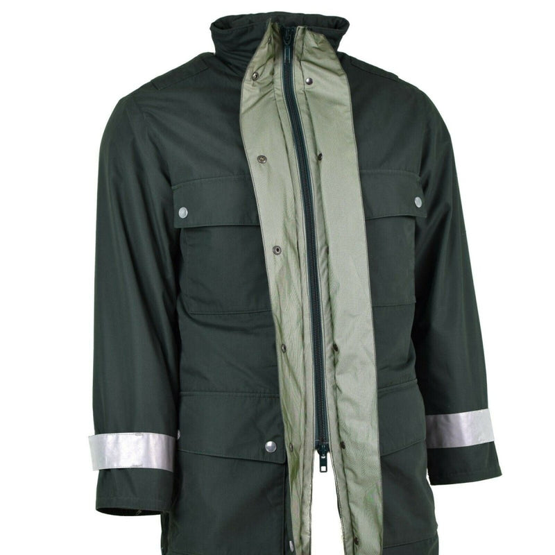 Police Gore-Tex German jacket green waterproof BGS parka Border Guard fleece lined winter parka chest front pockets