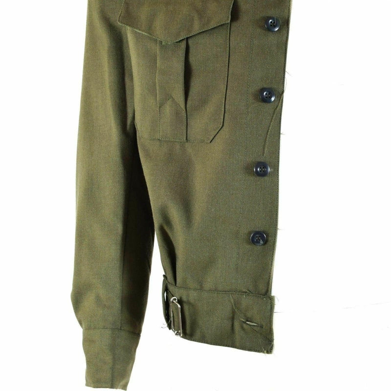Blouse jacket Greek army Field olive Ike gabardine wool blaze all seasons closure buttons vintage jacket