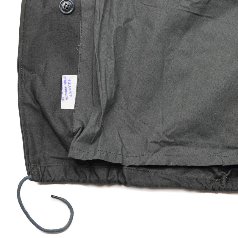 M65 unlined original Greek army gray jacket all seasons vintage Greece military uniform adjustable waist with drawstring