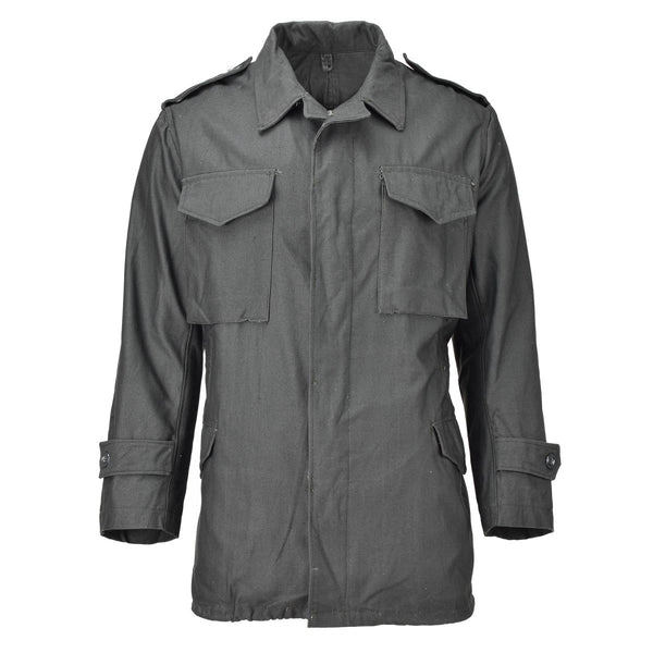 M65 unlined original Greek army gray jacket uniform adjustable hem and cuffs chest and side pockets workwear military jacekt