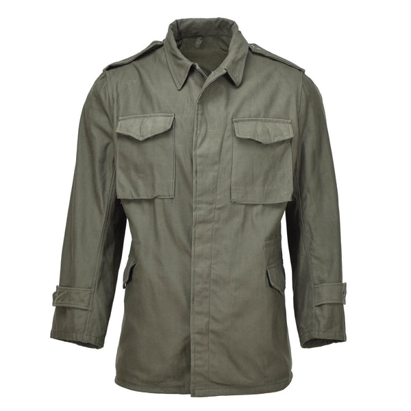 Genuine Greek military M65 field jacket US type olive army uniform surplus adjustable cuffs and waist shoulder epaulets