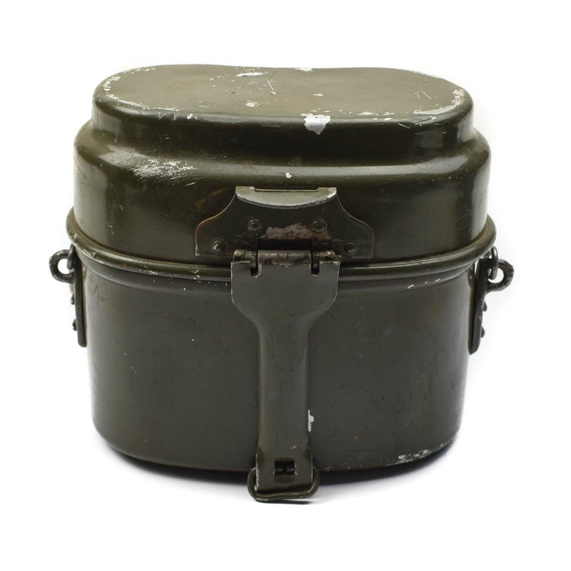 Vintage Hungarian mess kit aluminium military bowler pot 2pcs set