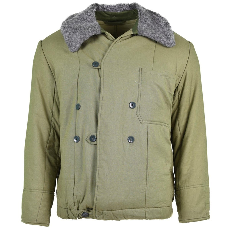 Warm winter original Hungarian army quilted jacket M65 faux fur collar elasticated bottom adjustable waist vintage parka