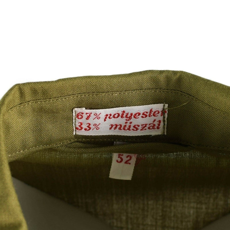 Hungarian army vintage shirt Khaki officer Military long sleeve classic jacket