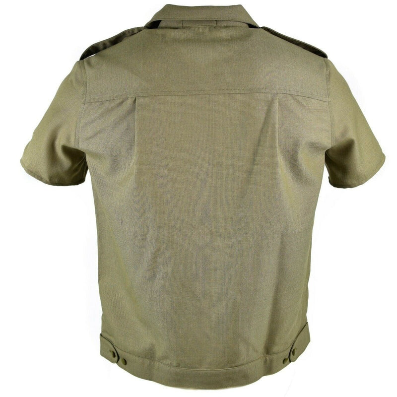 Officer Hungarian army shirt khaki short sleeve Hungary military epaulets vintage shirts