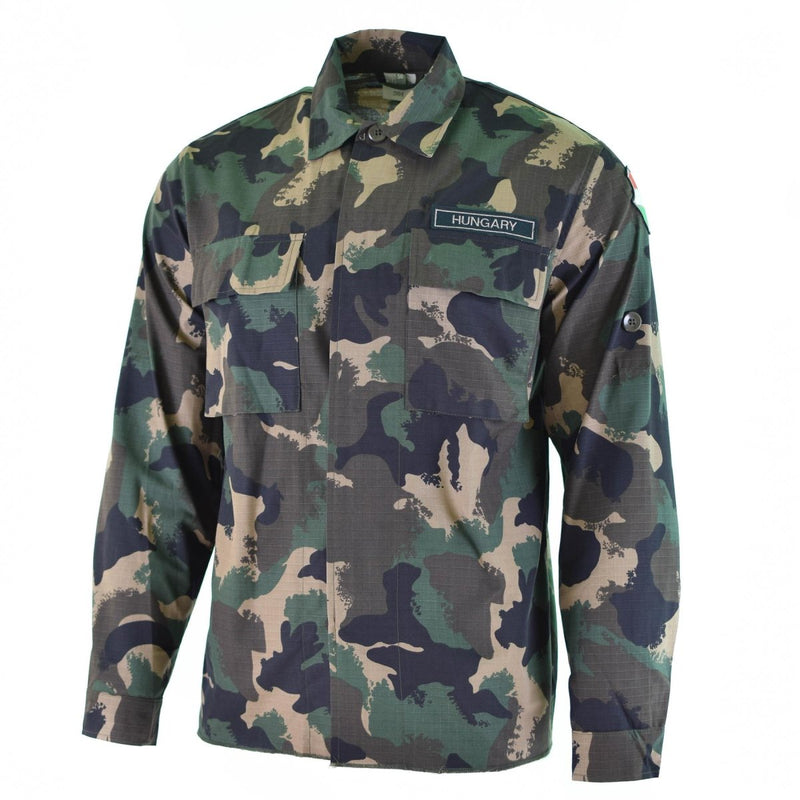Hungarian army shirt M90 camouflage long sleeve chest pockets military tactical jacket