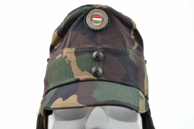 Winter cap original Hungarian army military field badge vintage hat