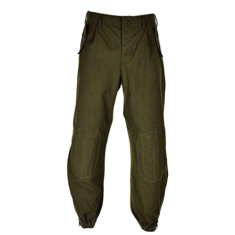Original vintage Italian army combat pants field combat olive reinforced knees elasticated bottoms casual travel trousers
