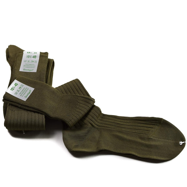 Italian Army Long Socks Cotton Knee Length Thin Khaki Lightweight Breathable Knee Length Socks