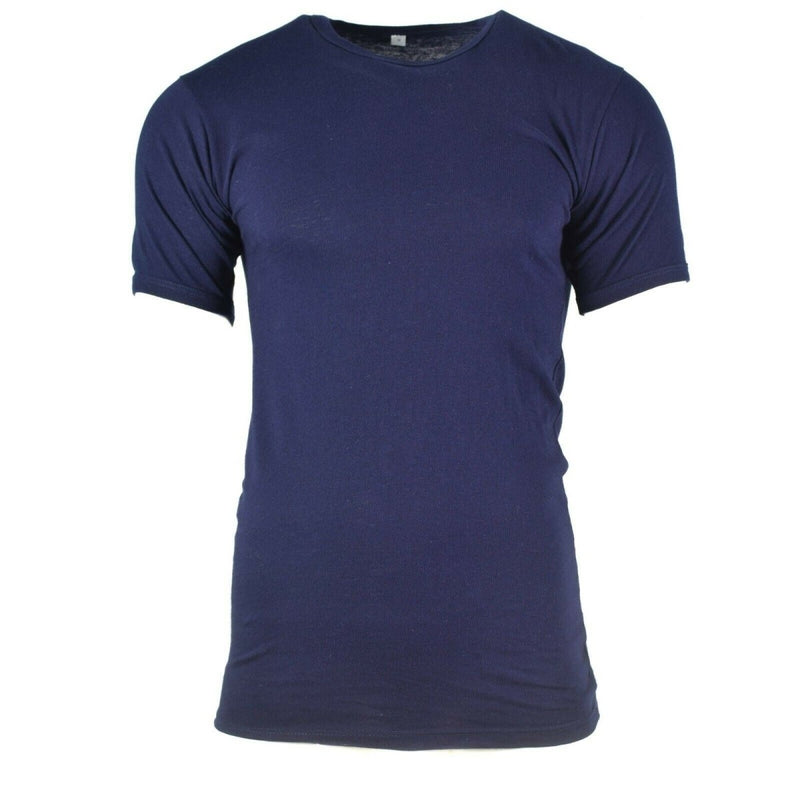 T-Shirt short sleeves Italian navy army cotton blue lightweight breathable casual shirt