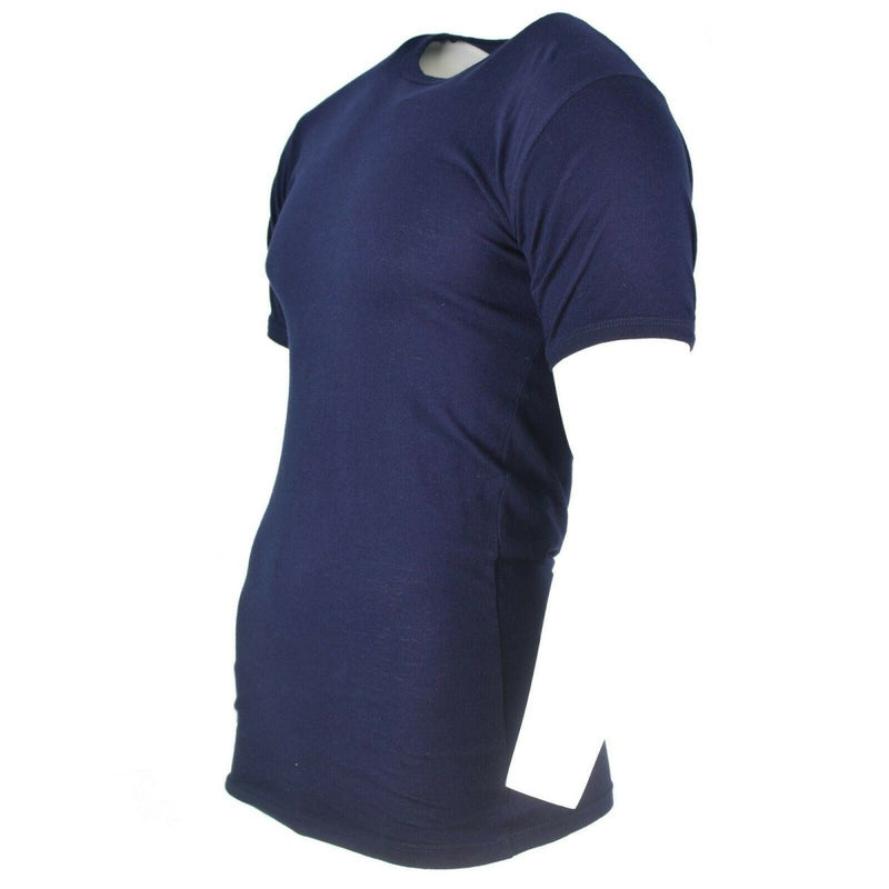 T-Shirt short sleeves Italian navy army cotton blue