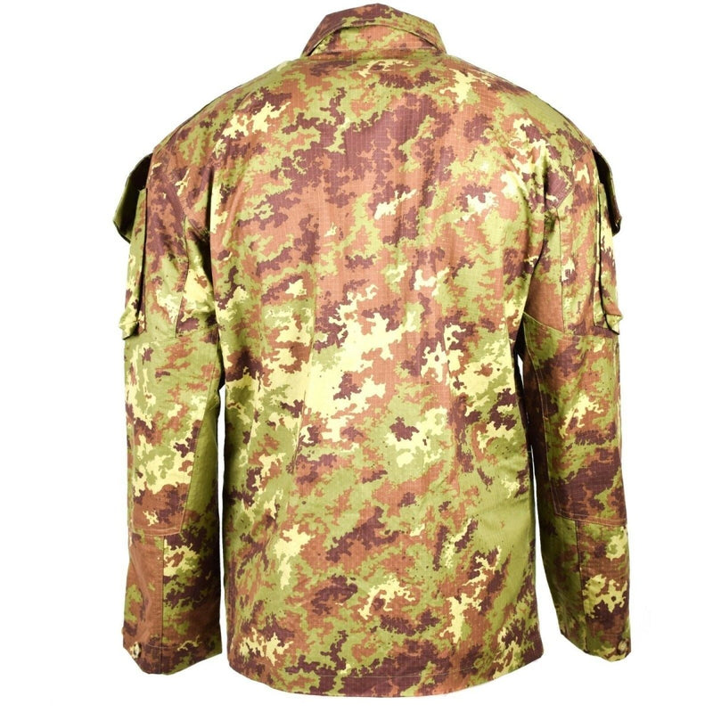 Italian army combat jacket vegetato camo ACU jacket long sleeve reinforced elbows shirts