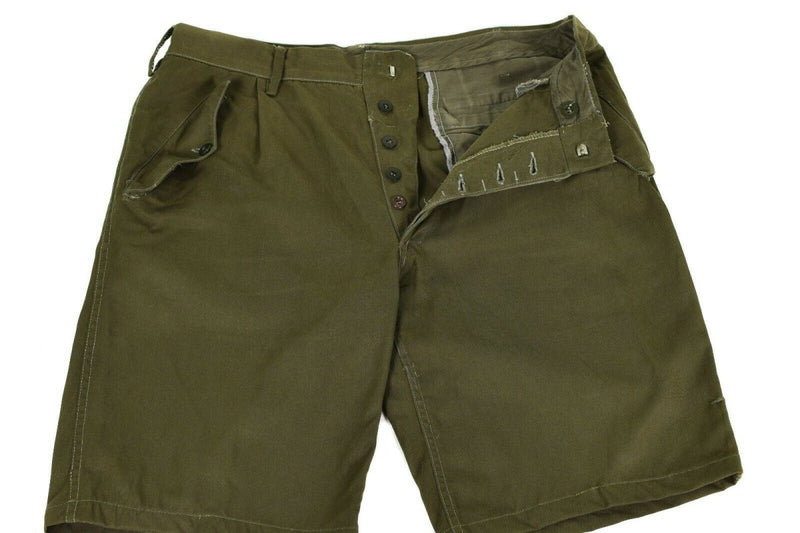 Italian army shorts Olive Chino Military field bermuda vintage BDU buttons closure casual style vintage shorts