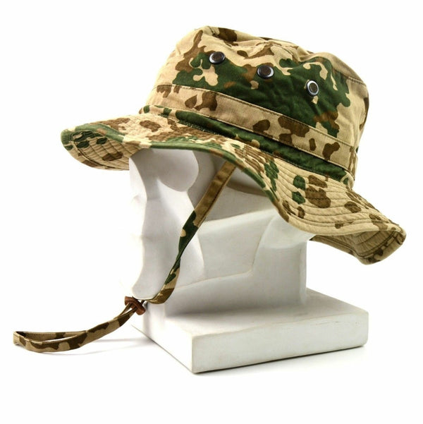 Tactical Combat Camo Hiking Cap Outdoor Army Sun Block Hat Cap Hiking - GhillieSuitShop Navy