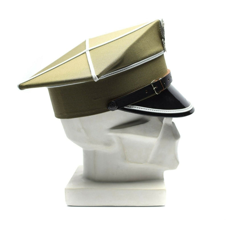 Officer original Poland unisex adults army visor hat peaked eagle cockade vintage retro all seasons