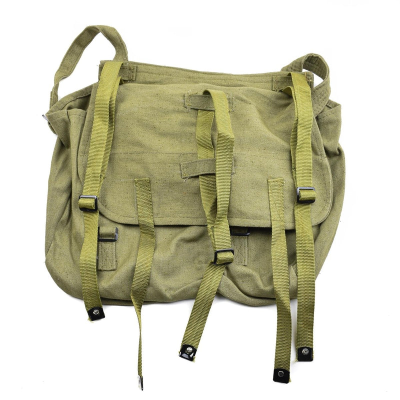 Romanian army bread bag military surplus canvas haversack durable canvas material vintage look shoulder bag