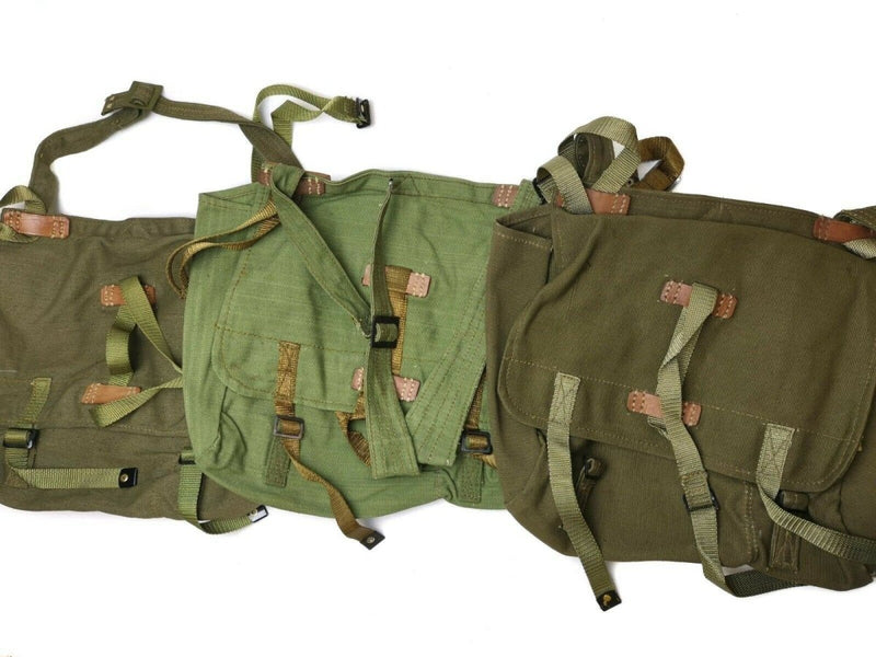 Romanian army bread bag military surplus Olive canvas haversack