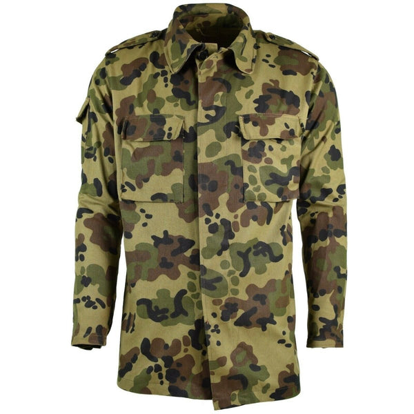 Field Romanian army field jacket BDU M93 camo leaf military combat chest and arm pockets epaulets