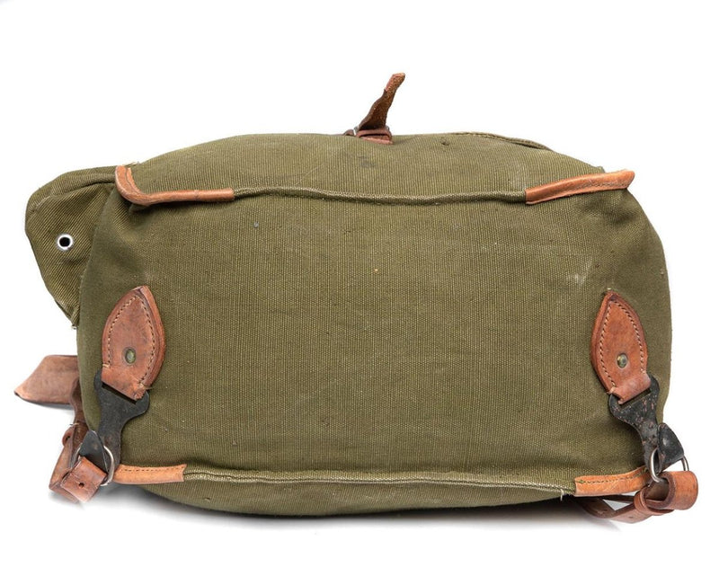 Romanian army rucksack bag military surplus OD shoulder strap canvas camping traveling bag