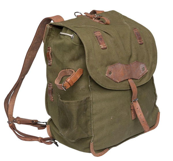 Rucksack original Romanian army bag olive shoulder strap canvas camping backpack