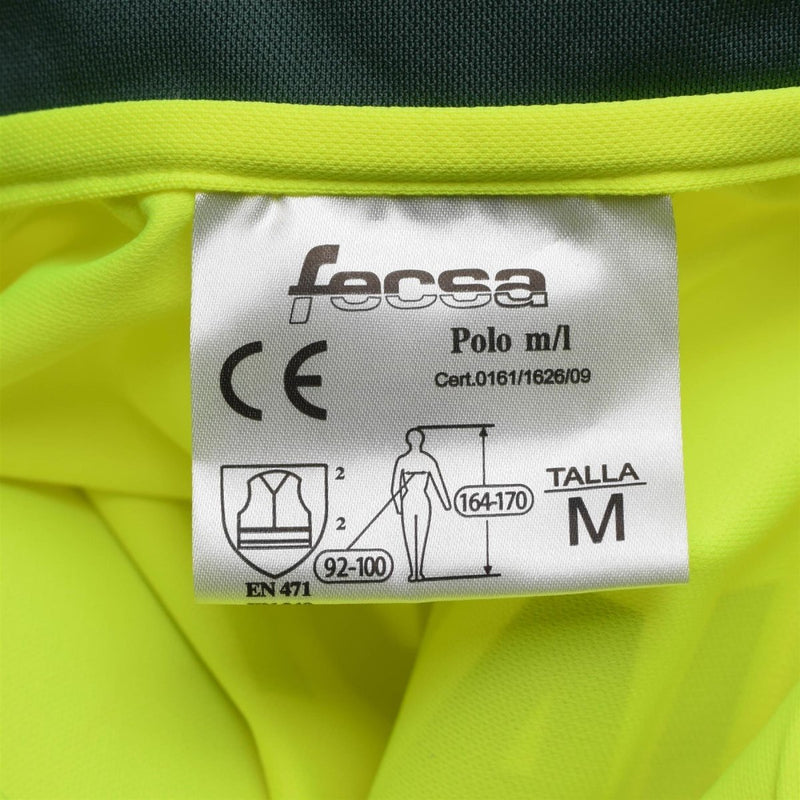 Long sleeve original Spanish polo shirt yellow civil guard reflective jacket