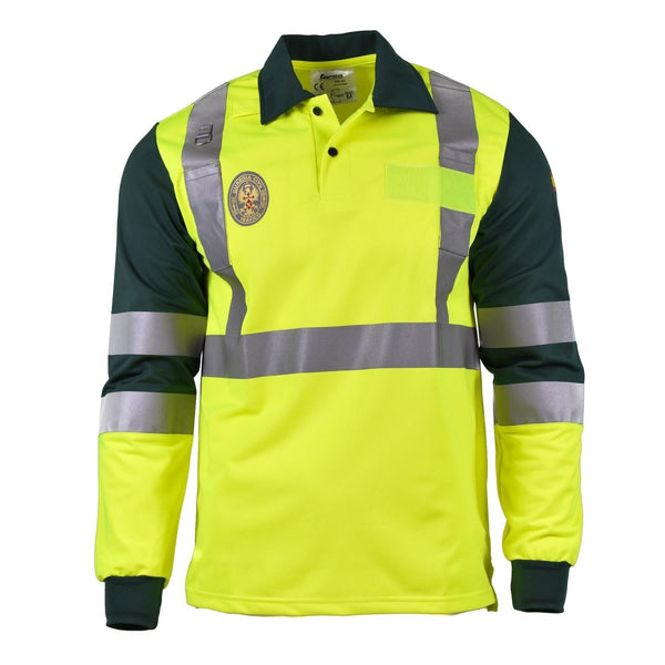 Long sleeve original Spanish polo shirt yellow civil guard reflective jacket unisex adults reflective breathable shirts