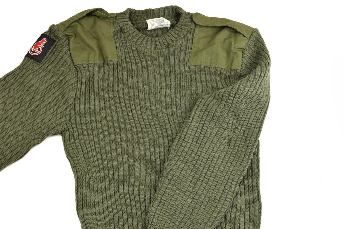 Genuine Sweater British Army pullover Commando Green Olive Wool Men Jumper