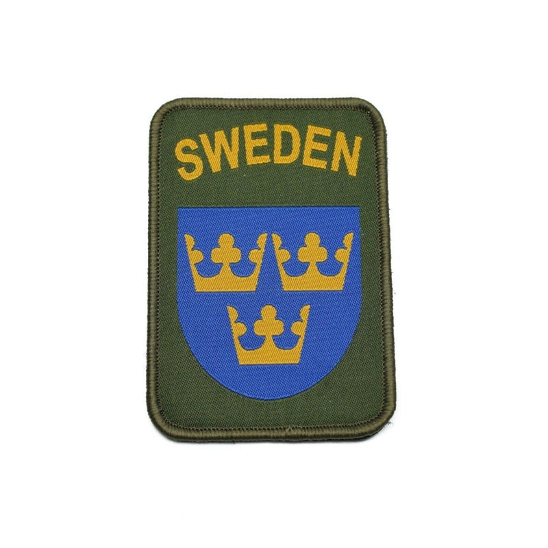 Sweden Army Patch Clothing Loop and Hood Sweden Military Three Crowns