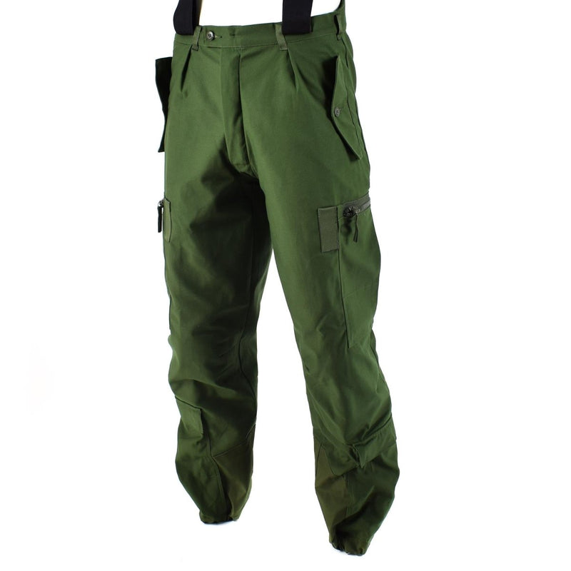 Tanker original Swedish thermal winter pants M90 olive BDU suspenders cargo slash pockets trousers